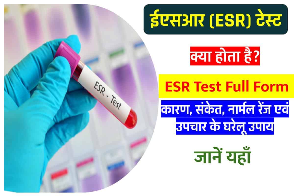 Esr Full Form In Blood Test